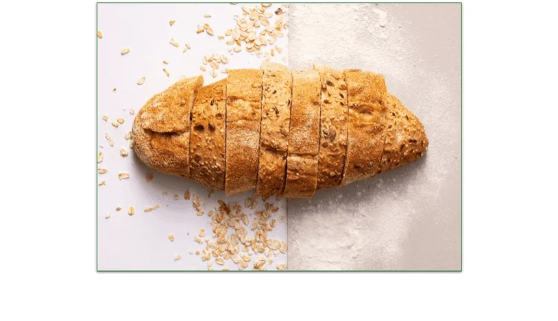 Sliced bread with flour and oats from Green Chef