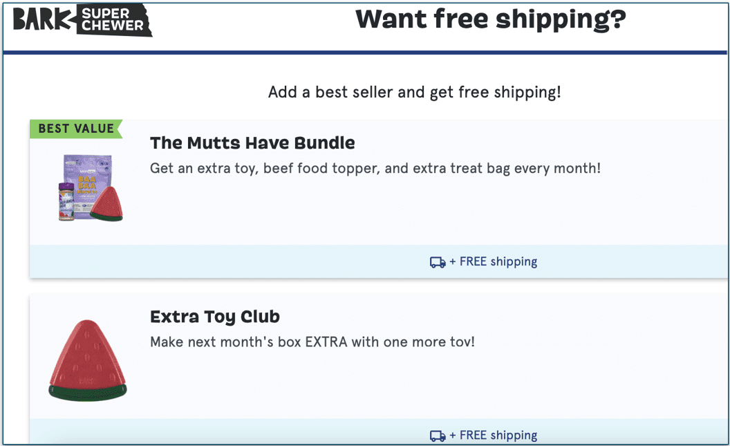 Screenshot of Bark Super Chewer add-ons