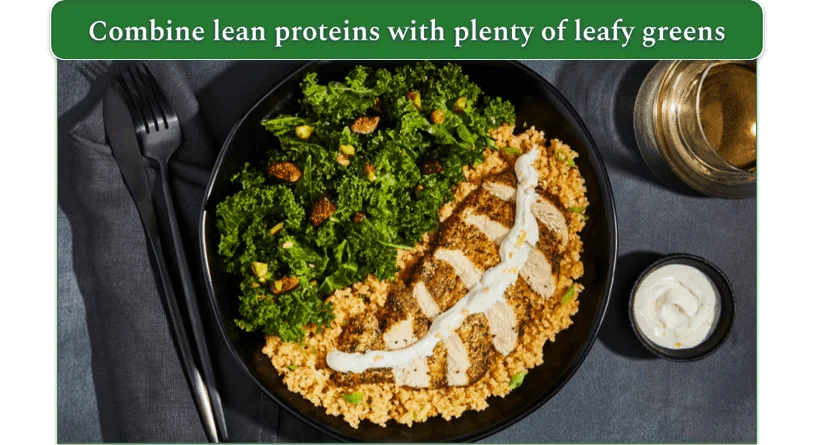 Green Chef's Herbed Organic Chicken & Fig Kale Salad