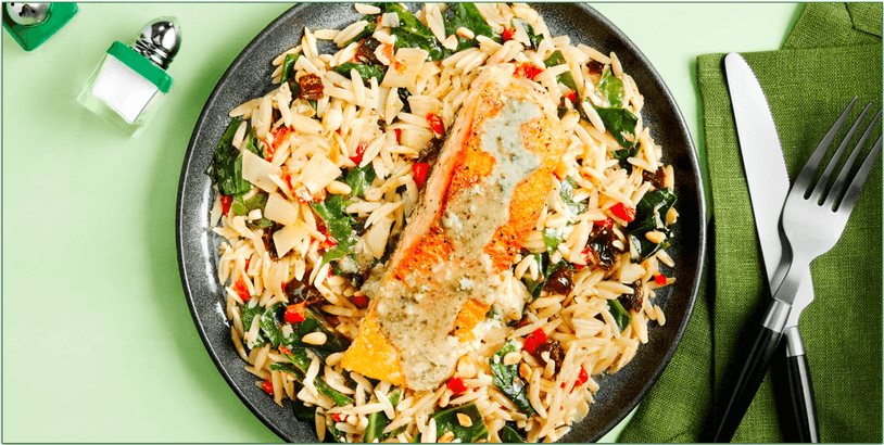 Green Chef's Salmon with Basil Pistou