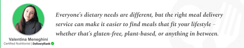 Quote from our certified nutritionist about dietary needs