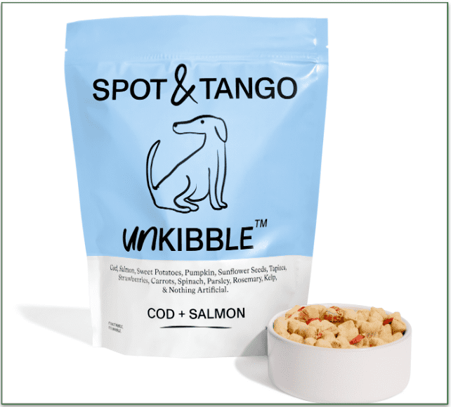 A bag of Spot & Tango Cod + Salmon UnKibble