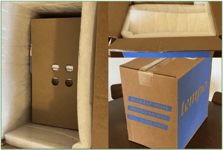  collage of photos of Tempo's packaging