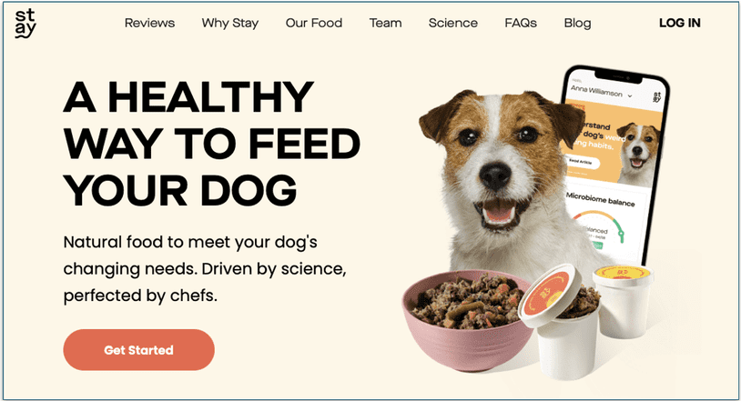 A screenshot of the StayLabs home page