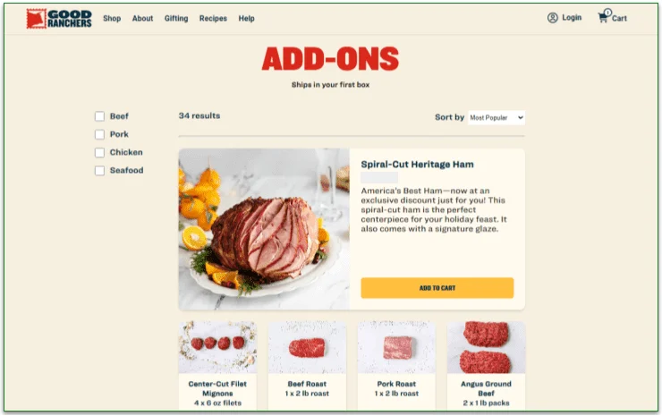 Good Ranchers' Add-Ons menu