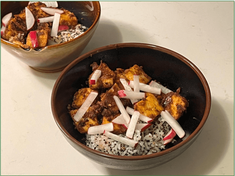 Purple Carrot’s Almond Butter tofu bowl