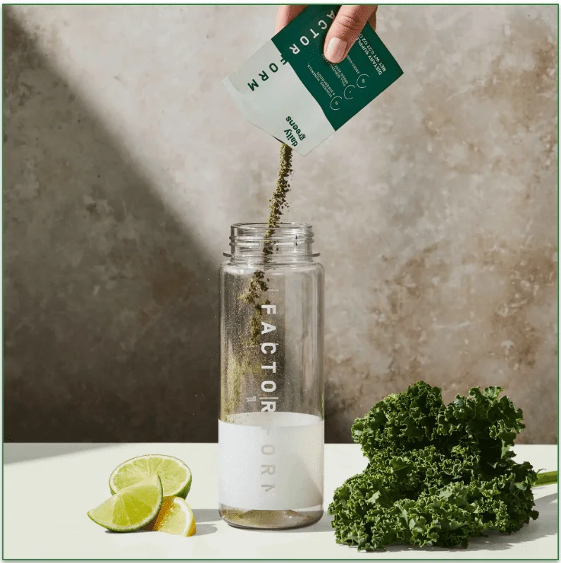 Factor Form Daily Greens: boosts energy, immunity and smooths digestion