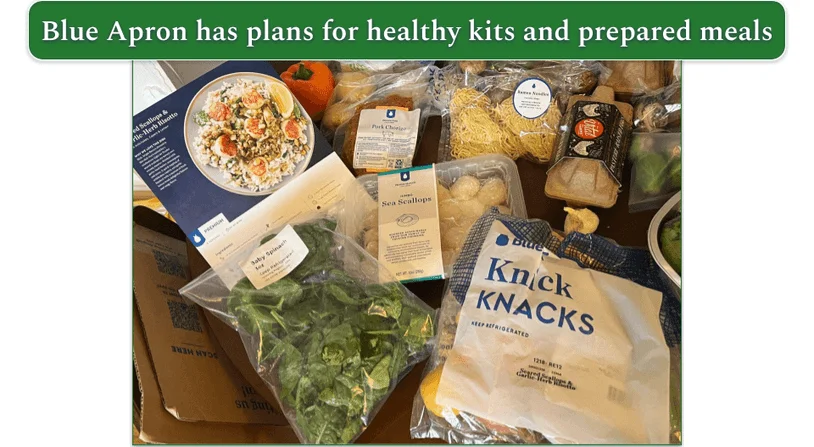 Unpacked Blue Apron order