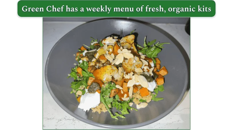 Green Chef’s Harissa and Zhoug Cauliflower