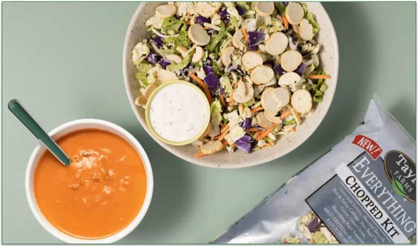 The Everything Chopped Salad & Creamy Tomato Soup from Home Chef.