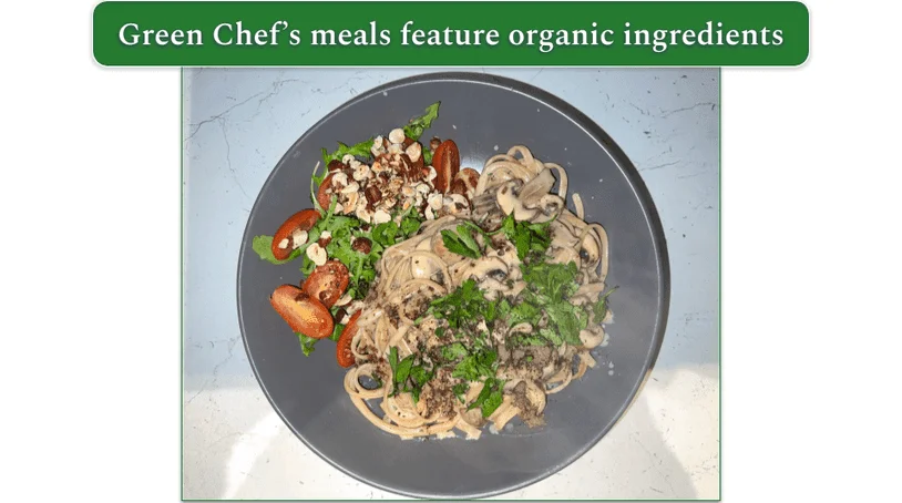 Green Chef’s Mushroom Truffle Linguine