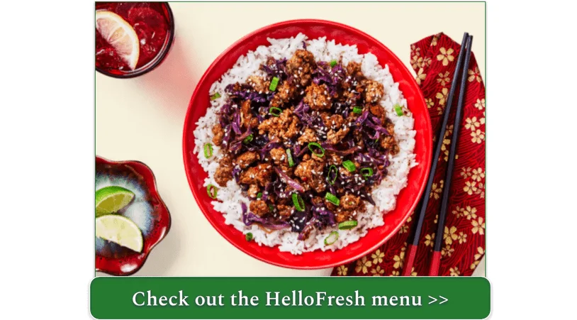 HelloFresh's Moo Shu Pork Bowls