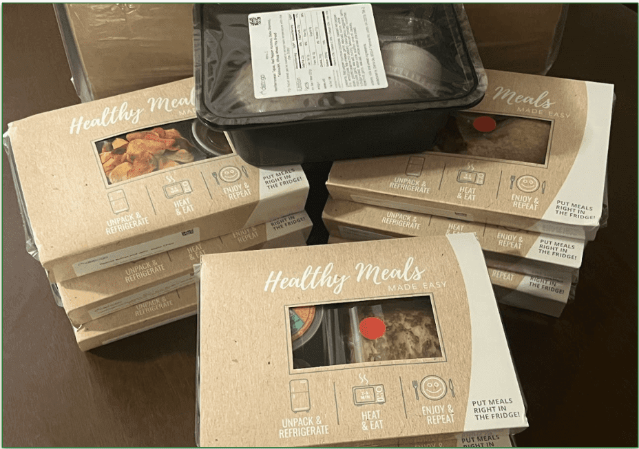 Diet-to-Go's prepared meals piled on a table