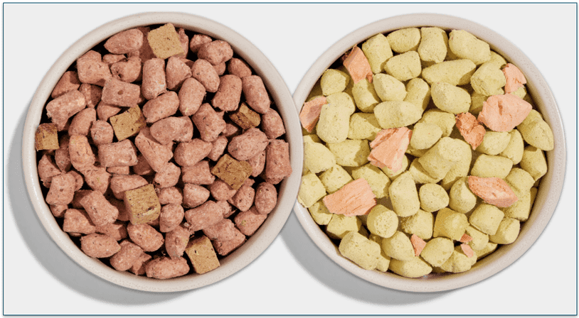 2 bowls of spot and tango's unkibble