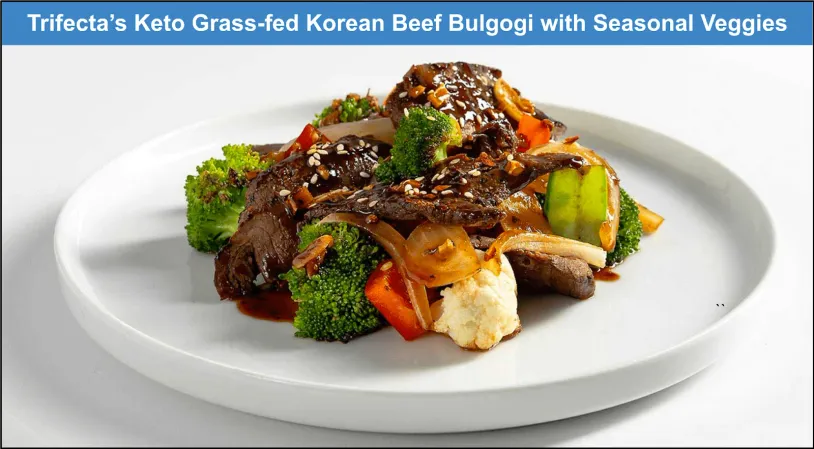 Screenshot of Trifecta's Grass-fed Korean beef Bulgogi with seasonal veggies.