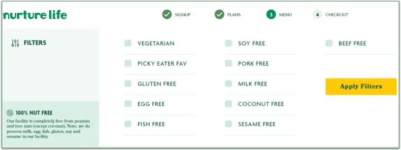 You can exclude a wide selection of common allergens