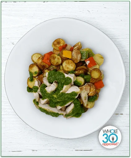 TGK's Chimichurri Chicken Thighs with Fingerling Potato Hash