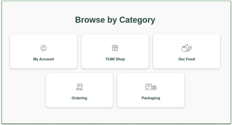 Screenshot of YUMI's FAQ section