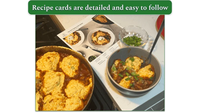 One-pan turkey skillet family meal with 4 portions