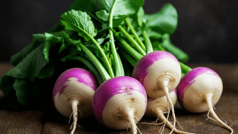 raw turnips on a table