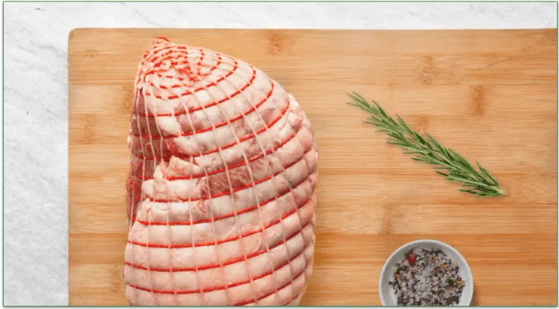 Rastelli's rolled and tied boneless lamb leg