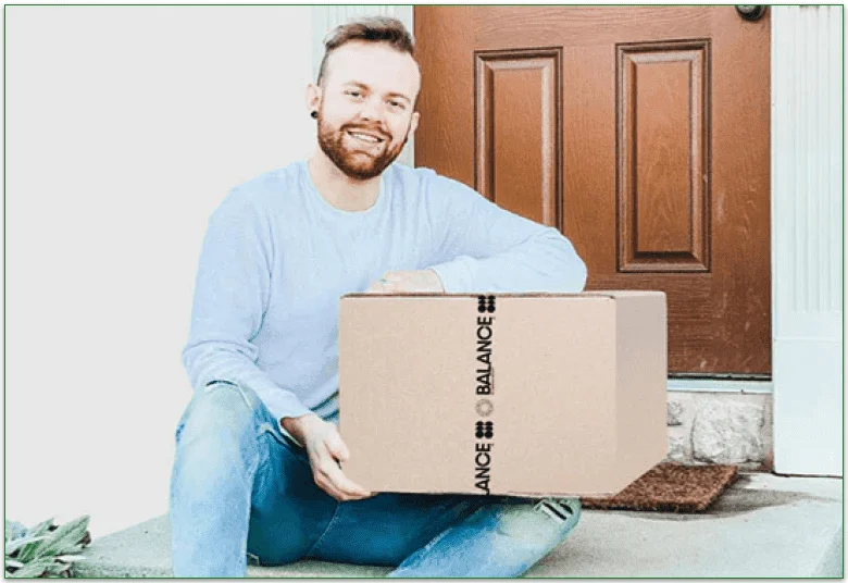 A Balance by Marley Spoon delivery box