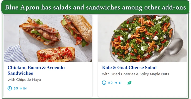 A few of Blue Apron's Add-ons