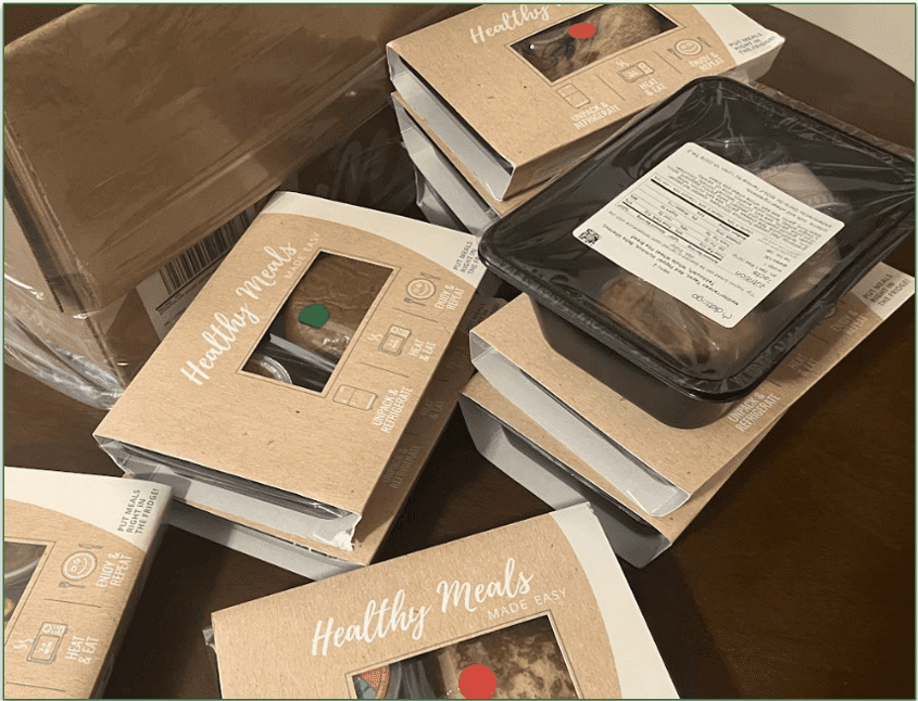Collection of prepared meals from Diet-to-Go