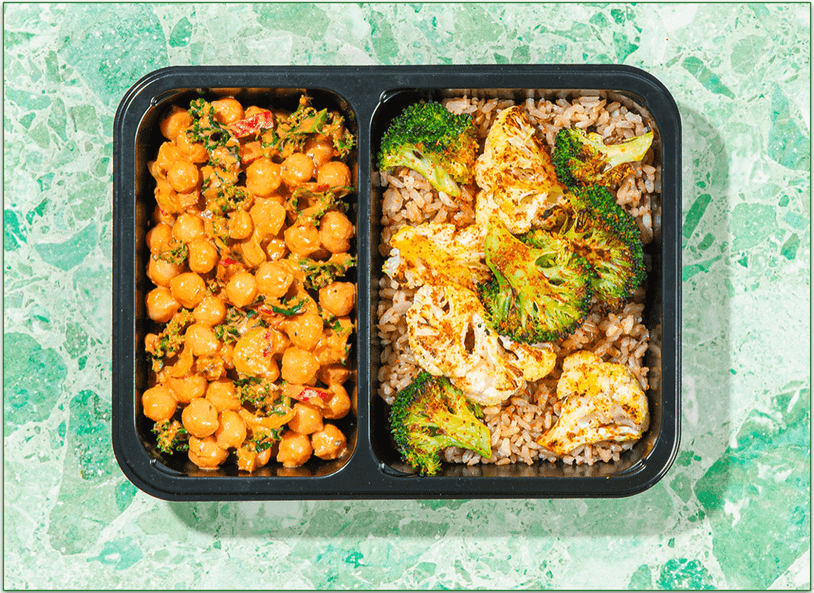 a screenshot of Purple Carrot's Shawarma-Spiced Broc n’ Cauli