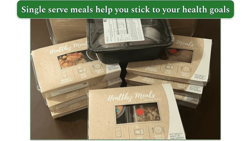 Diet-to-Go's prepared meals in packaging